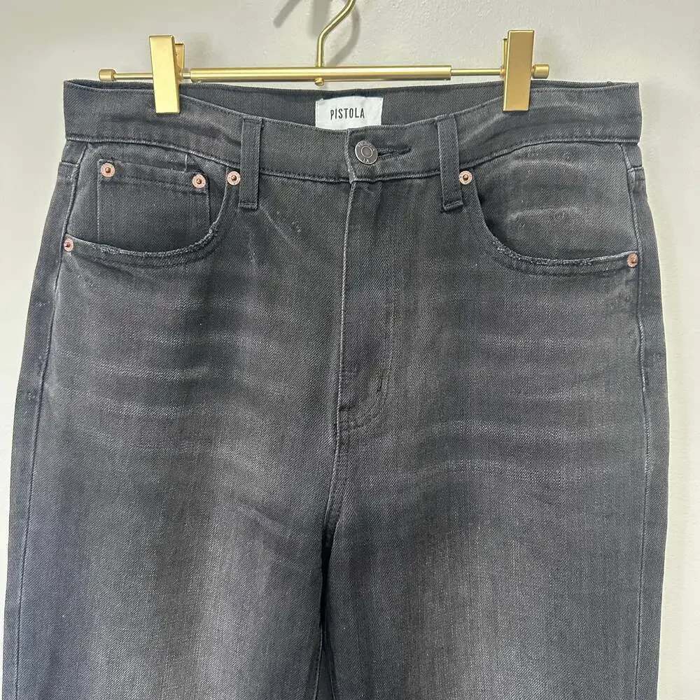 PISTOLA Cassie Super High Rise Straight in Retrograde - Picture 4 of 8